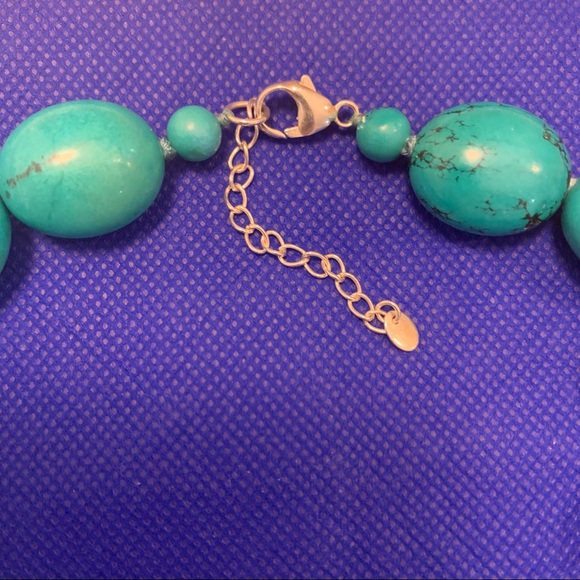 LUC Bead Turquoise 925 Sterling Silver Necklace - Picture 6 of 9
